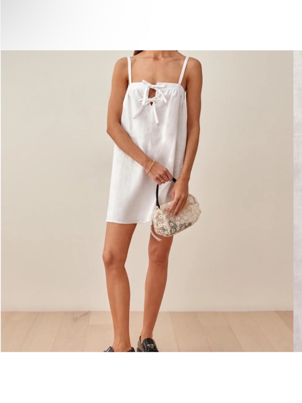 Reformation Winifred Front Tie linen Dress